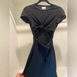 Mid-Section Cutout Tee Shirt Dress